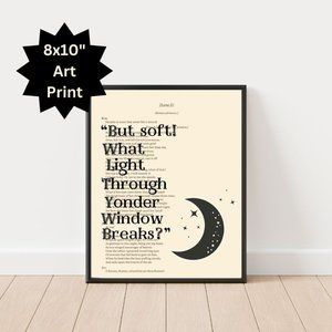 Shakespeare Book Page Art Print- Romeo and Juliet